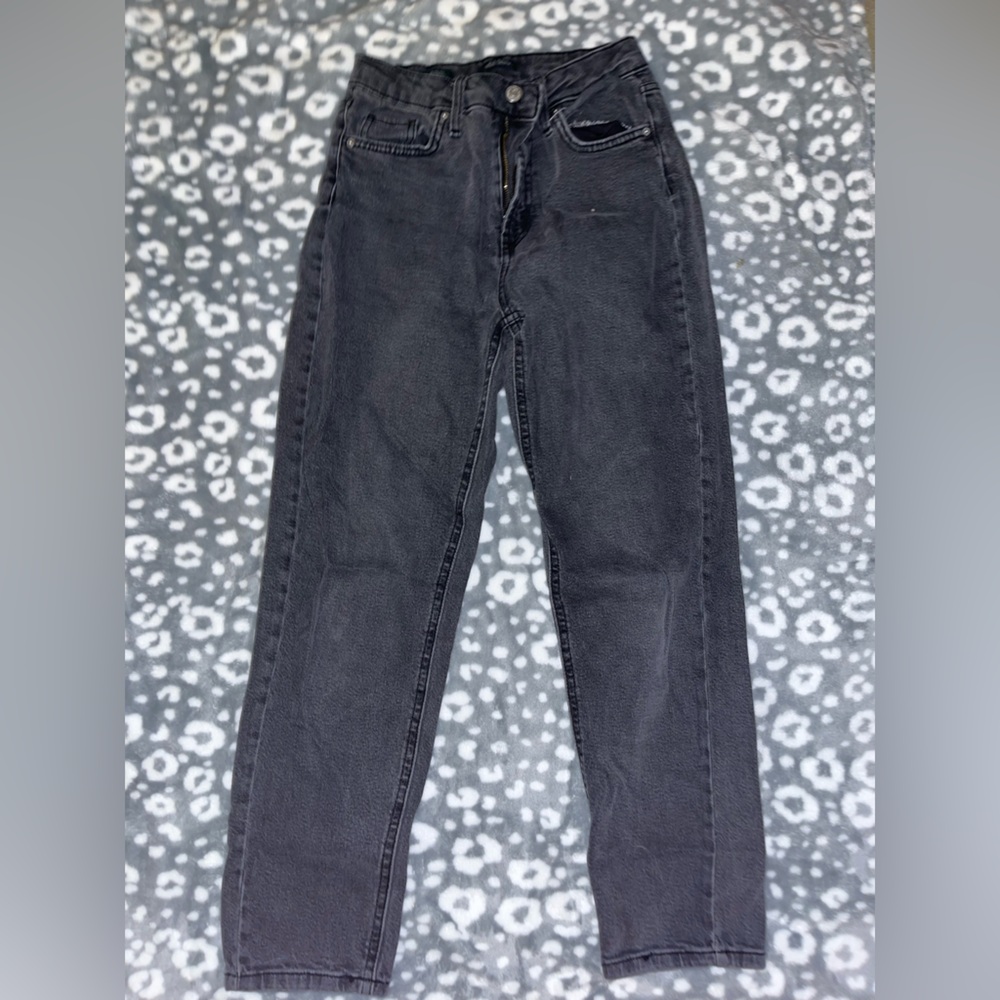 SHEIN Dark Gray Straight Leg Jeans